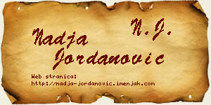 Nadja Jordanović vizit kartica